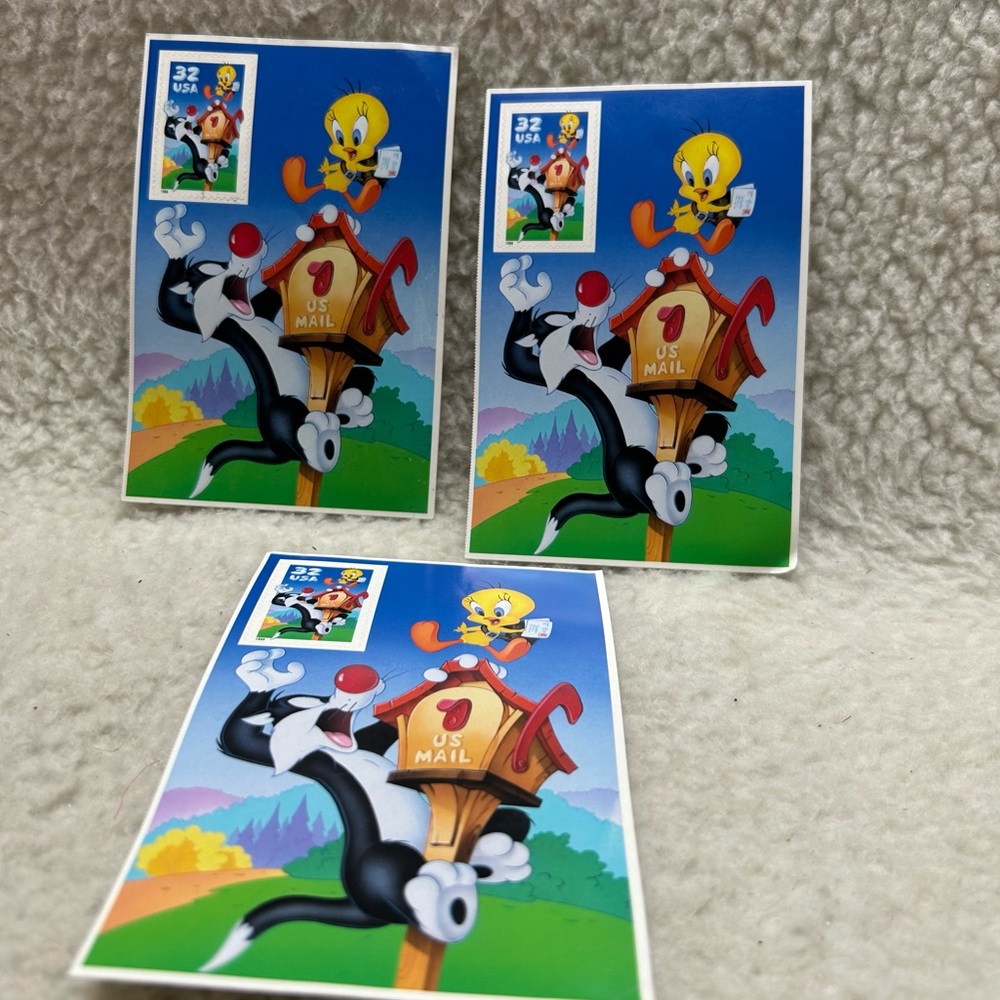 3 Collection stamps Looney Tunes 1997 USPS 5" Sylvester Tweety 32 cents